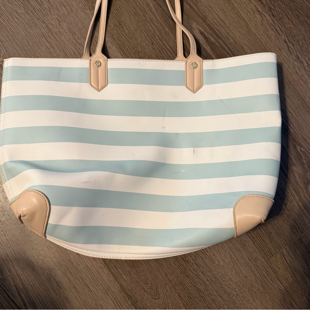 Spartina 449 Blue and White Striped Tote - Picture 2 of 4